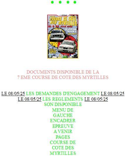 Acceuil course de cote des myrtilles