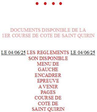 Acceuil course de cote de saint quirin