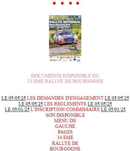 Acceuil rallye de bourgogne 2