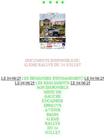 Acceuil rallye du 14 juillet 1