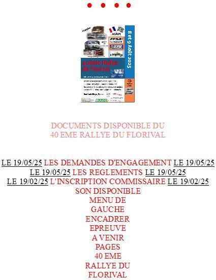 Acceuil rallye du florival 2